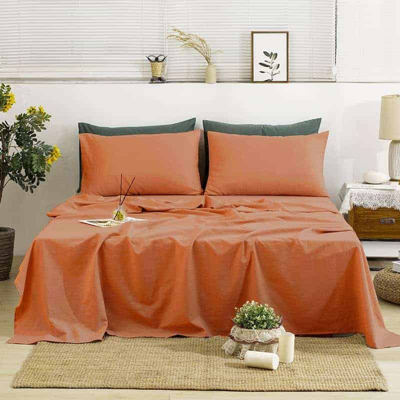 Juego de sábanas de lino TUMEI tamaño Queen, 100% Sábanas