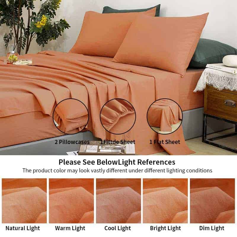 Juego de sábanas de lino TUMEI tamaño Queen, 100% Sábanas - Imagen 6