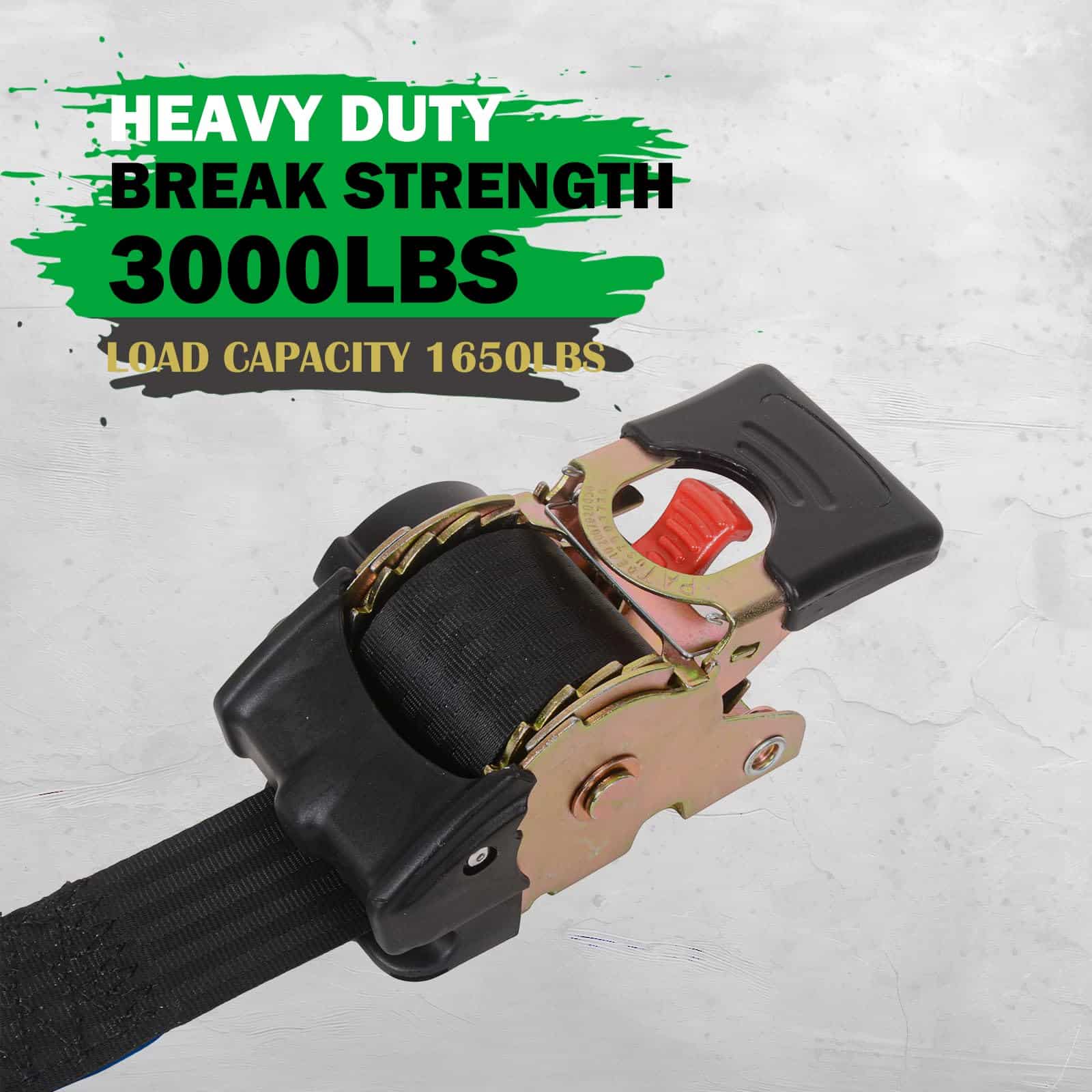 Par de Correas de Amarre Retráctiles con Traba de 2" x 8.8' - Imagen 3