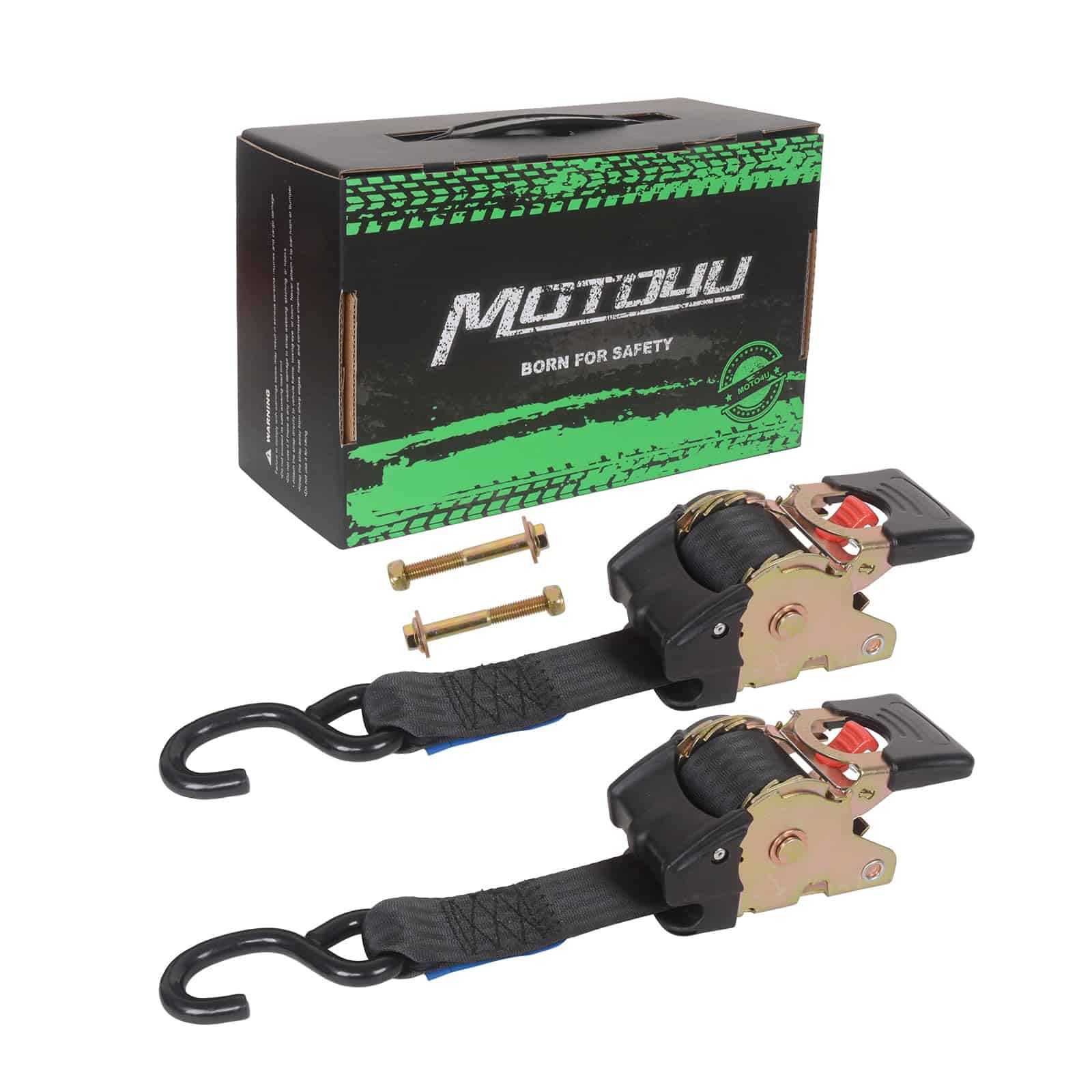 Par de Correas de Amarre Retráctiles con Traba de 2" x 8.8'