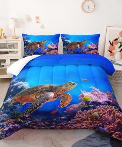 Juego de Edredón Suncloris Deep Sea Turtle, Mundo Submarino