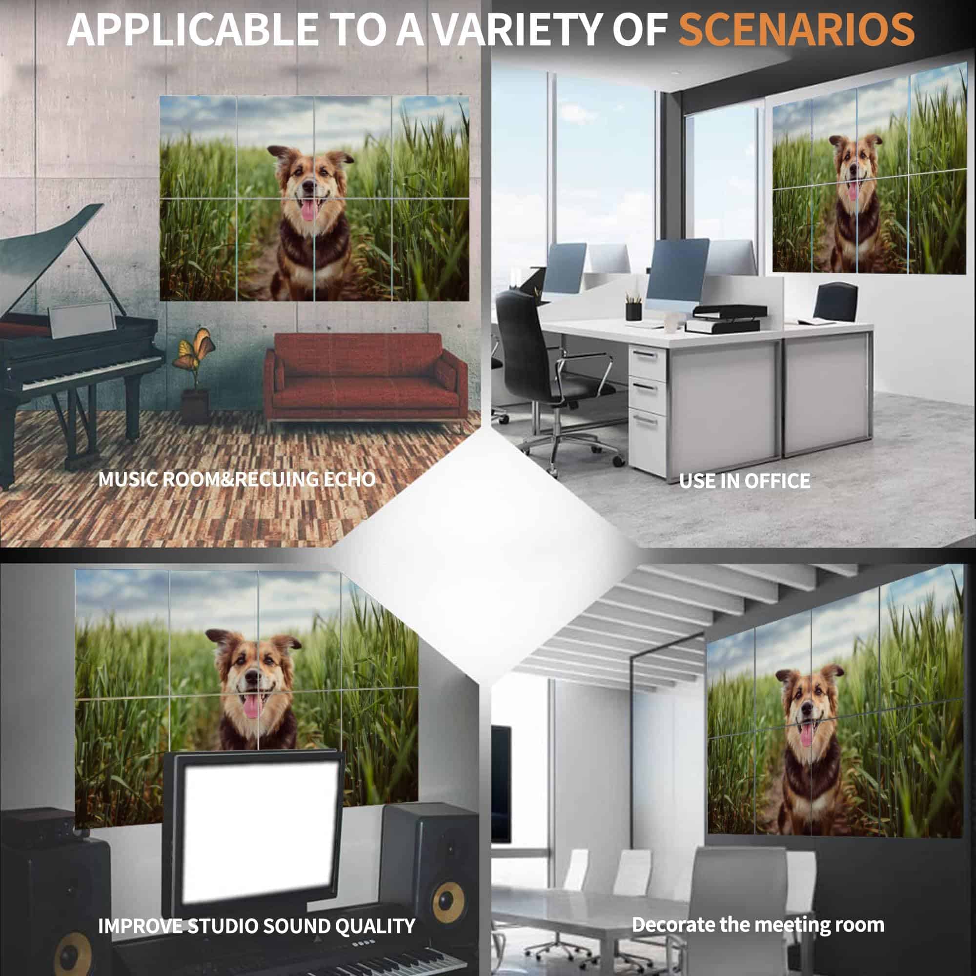 Paneles Acústicos de Arte, Panel de Pared Absorbente de - Imagen 8