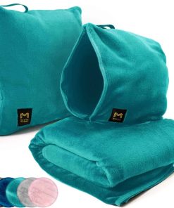 Manta de viaje MasterManner Airplane Compact con capucha -