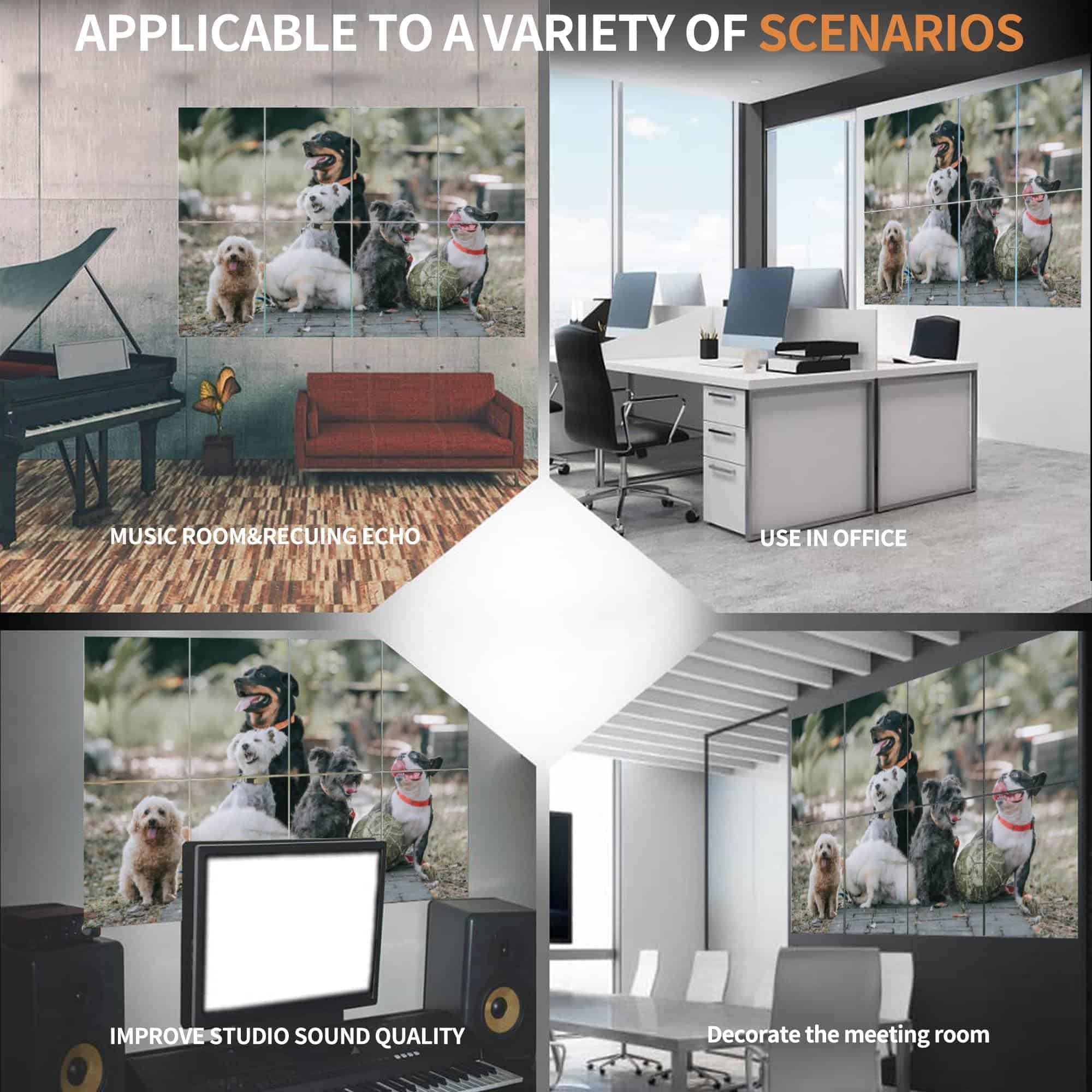 Paneles Acústicos de Arte, Rottweiler Bulldog Francés - Imagen 8