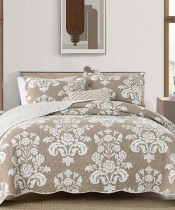 Juego de Colcha Reversible Queen Size 100% Algodón estilo