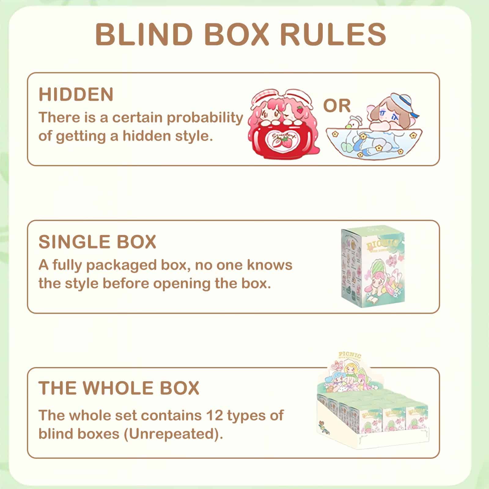 Colección BEEMAI AAMY Picnic con Serie de Mariposas 12PCs - Imagen 4