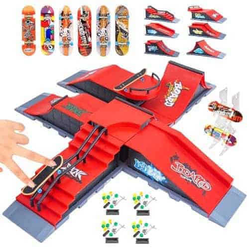 Set de 6 Mini Skateboards para Dedos, Parque Skateboard de