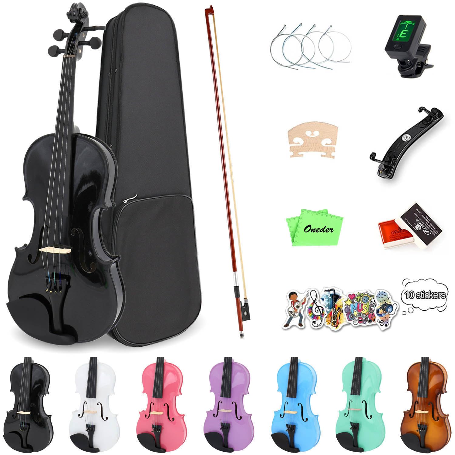 Set de Violín Rainbow 1/2 de Oneder para Principiantes