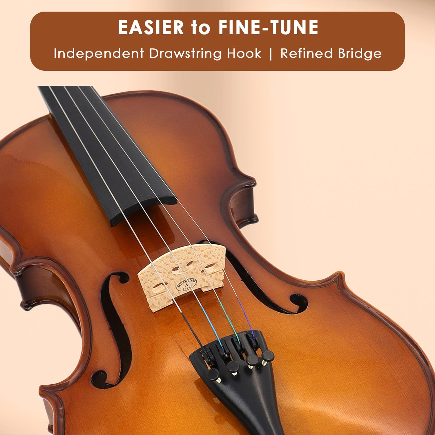 Juego de Violín Arco Iris de tamaño completo 4/4 Oneder - Imagen 6