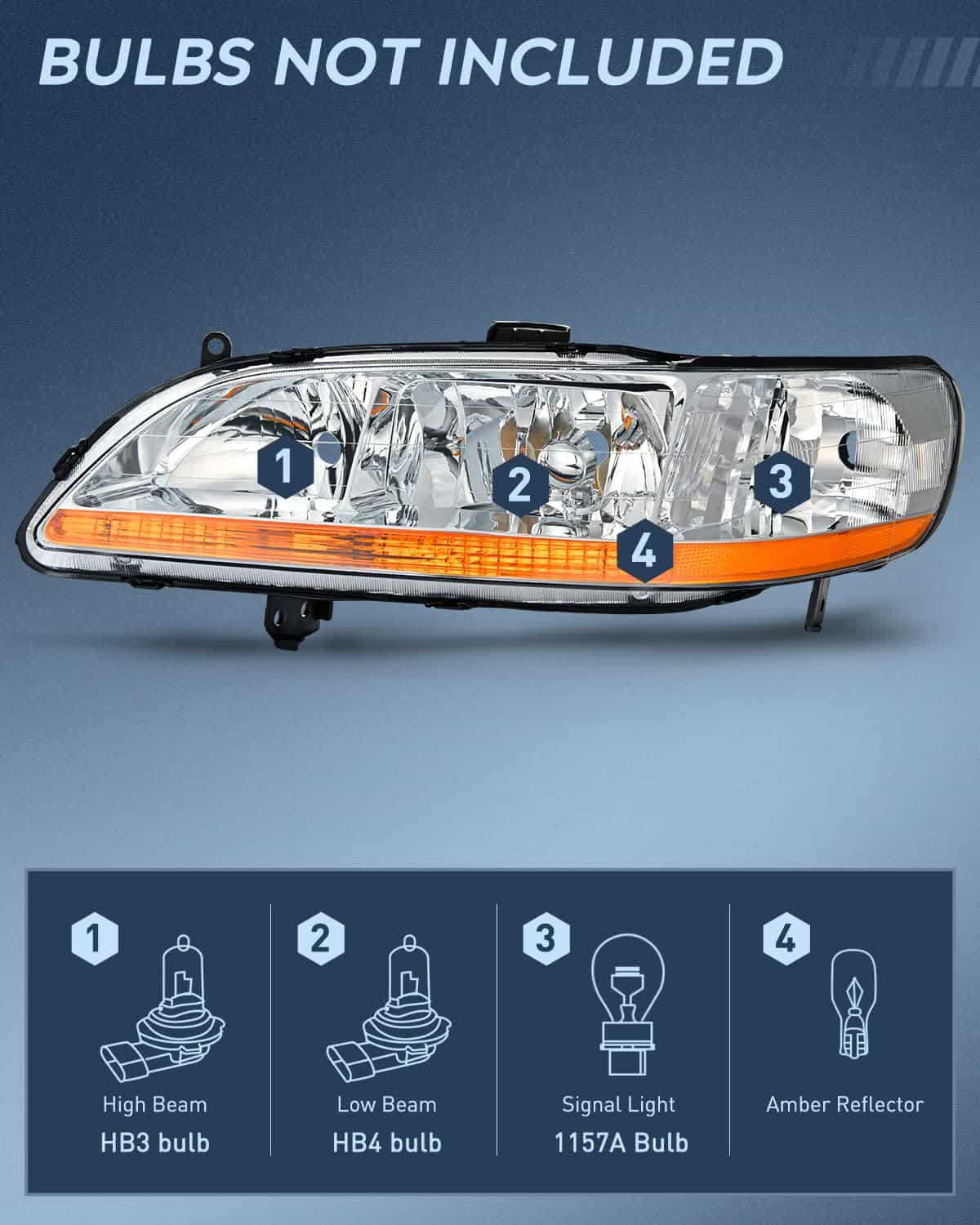 Conjunto de Faro delantero Nilight Compatible con 1998 1999 - Imagen 3