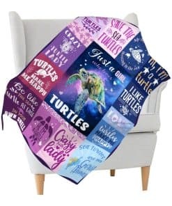 Manta Just a Girl Who Loves Turtles, Regalo de Tortuga para