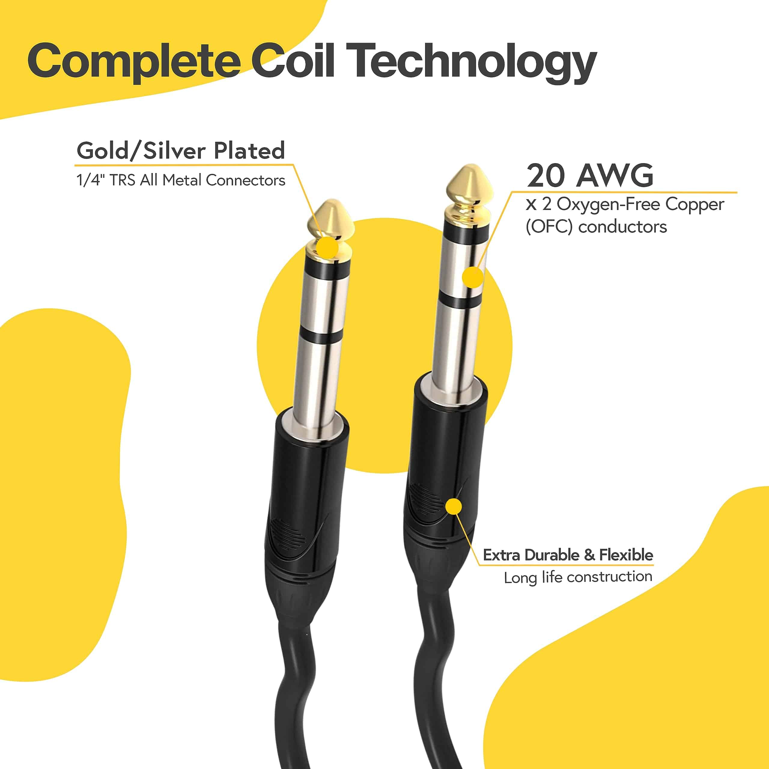 Cable de Interconexión BRENDAZ 1/4 TRS (Paquete de 2) 10 - Imagen 4