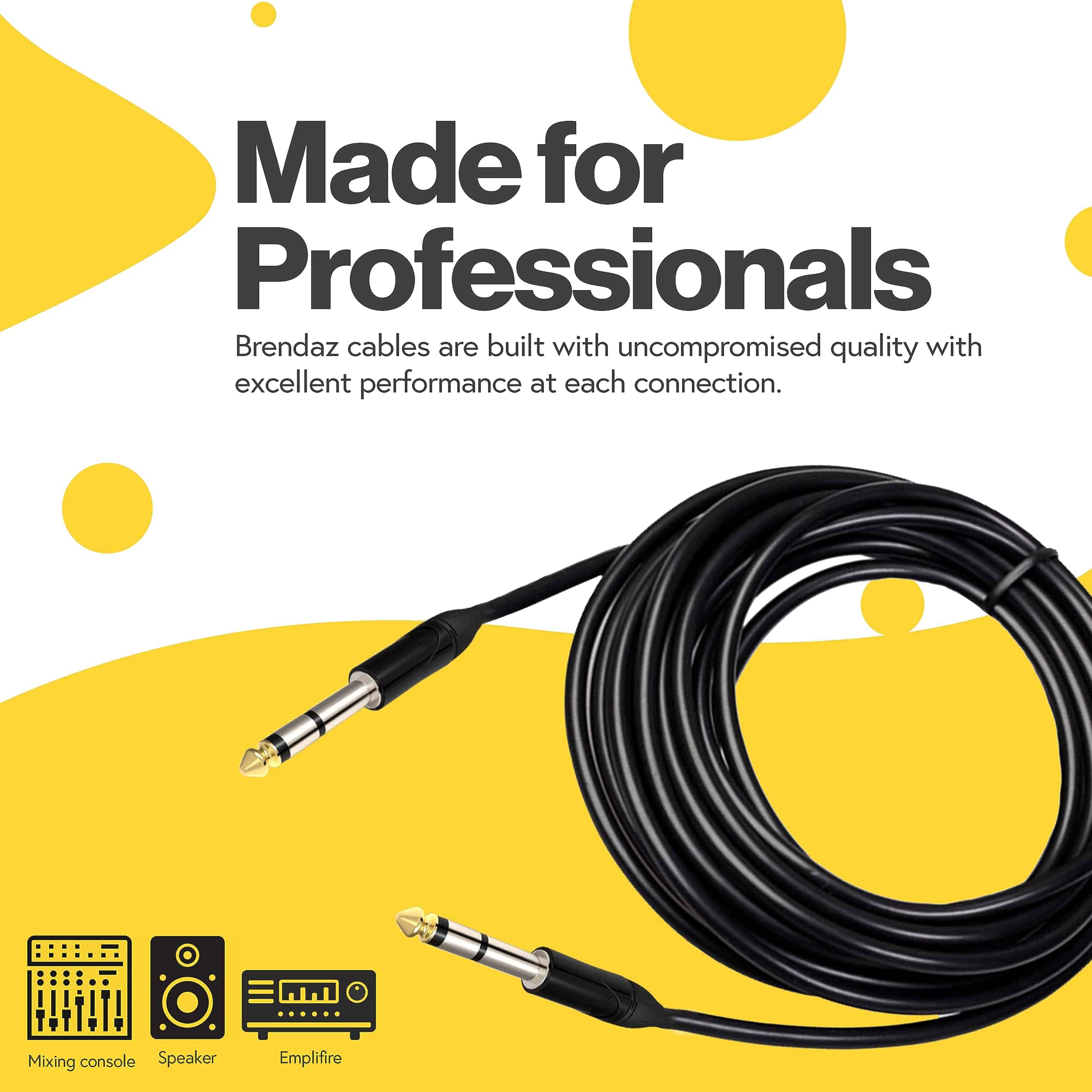 Cable de Interconexión BRENDAZ 1/4 TRS (Paquete de 2) 10 - Imagen 6