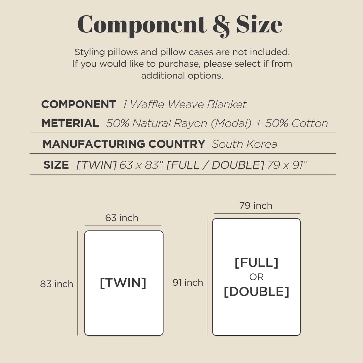 Cobertor de Cama de Tela de Gofre de Enfriamiento, Beige - Imagen 6