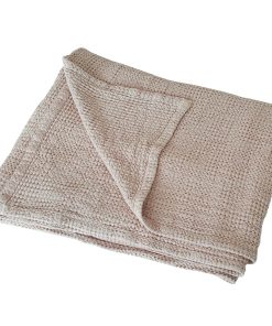 Cobertor de Cama de Tela de Gofre de Enfriamiento, Beige