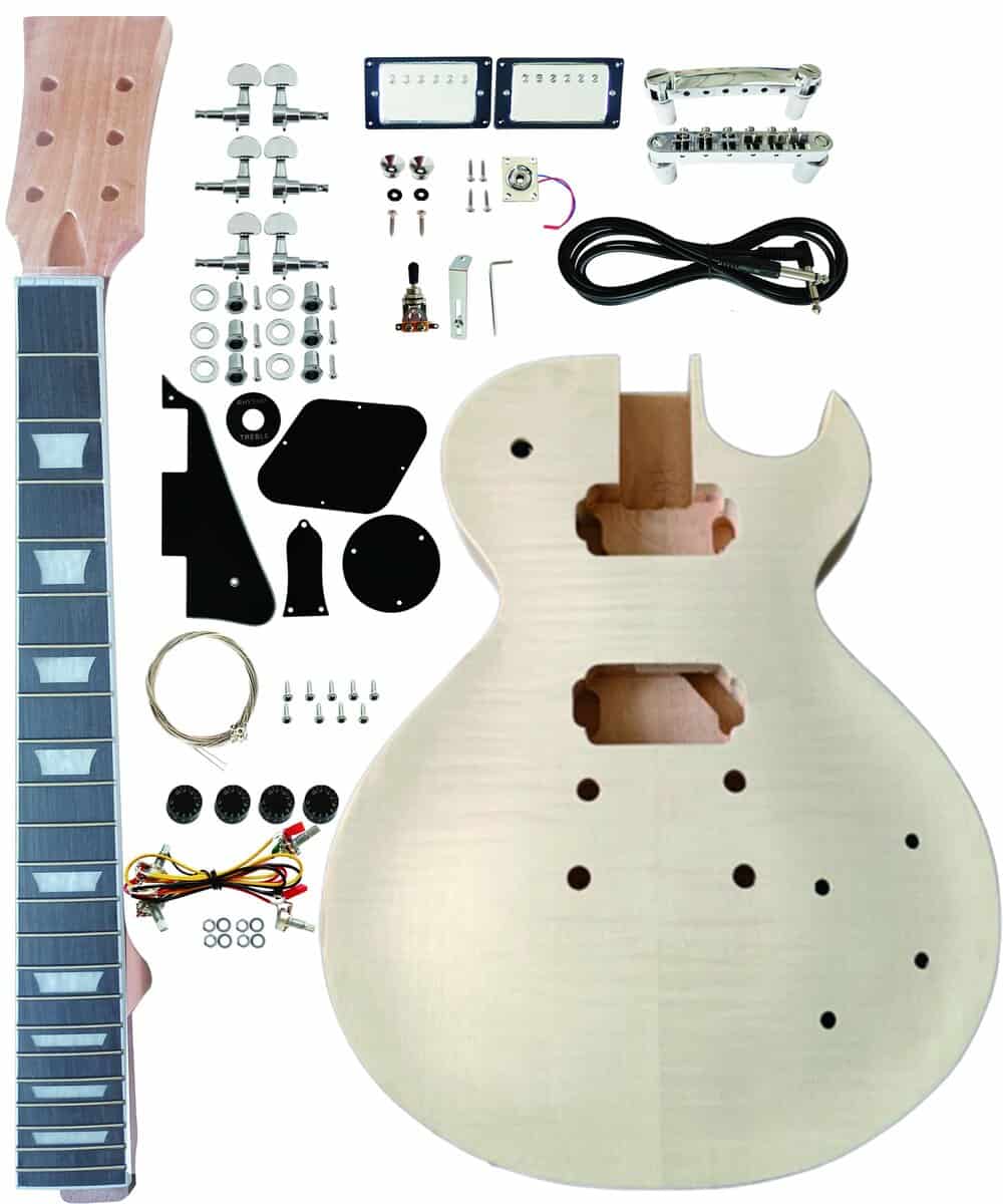 Kit de Guitarra Eléctrica de Corte Único DIY con Cuerpo y