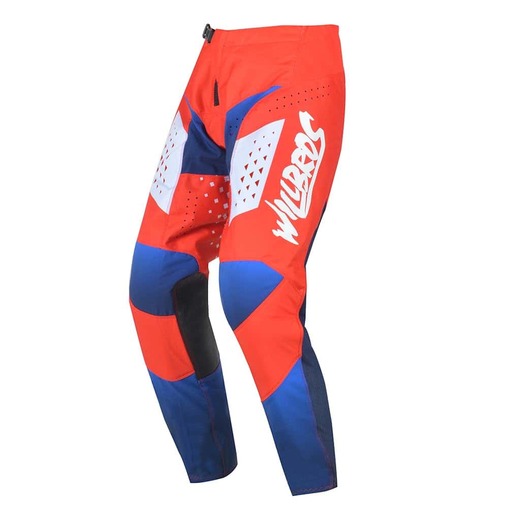 Pantalones de Motocross Willbros MX para -Rojo Azul