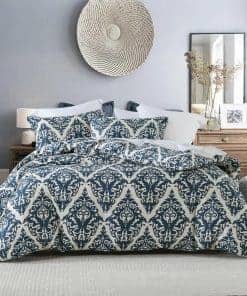 Juego de Funda Nórdica Azul EWlinens Queen Size - 100%