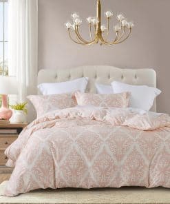 Juego de funda de edredón rosa EWlinens tamaño King - 100%