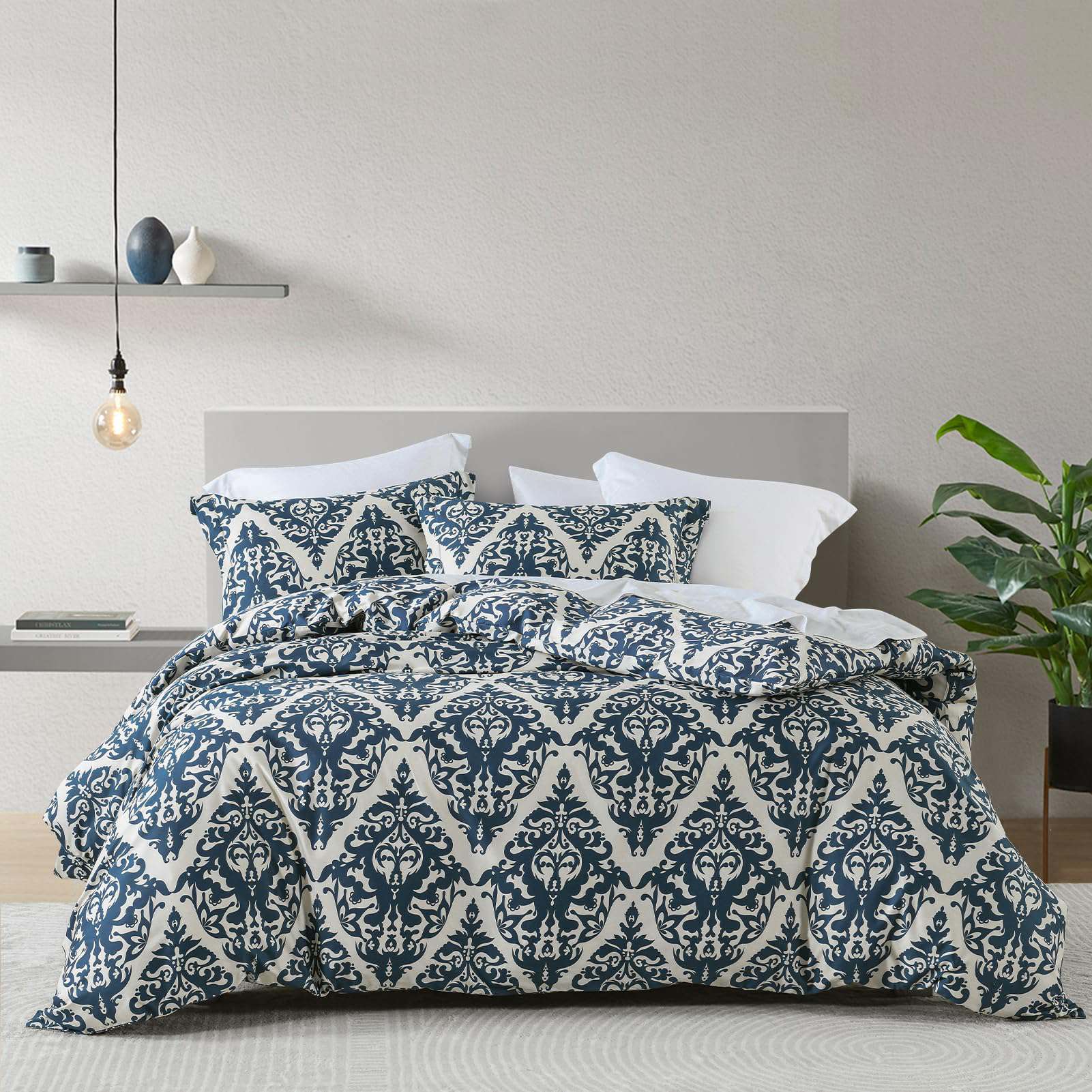 Juego de Cubierta de Edredón Uniclinens Damask Queen - Set