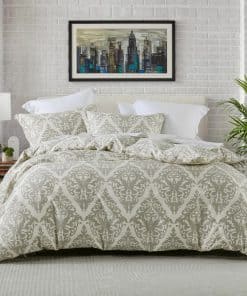 Juego de Funda Nórdica EWlinens Verde Tamaño King - 100%