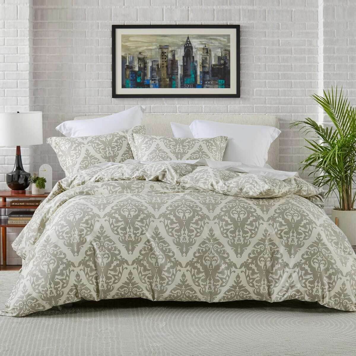 Juego de Funda Nórdica EWlinens Verde Tamaño King - 100%