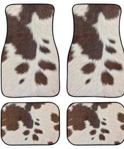 Juego de 4 Tapetes para Automóvil con Estampado de Piel de
