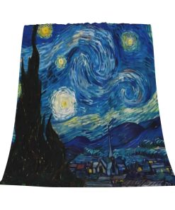 Manta de Franela The Starry Night de Van Gogh Súper Suave y
