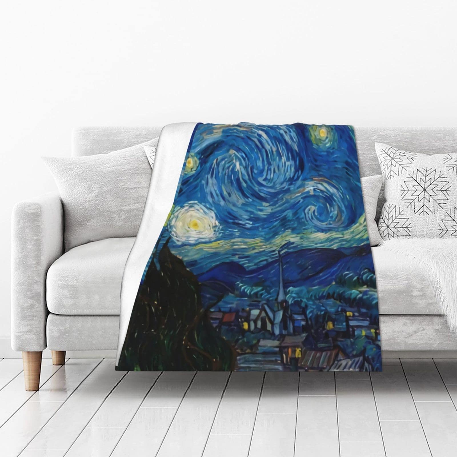 Manta de Franela The Starry Night de Van Gogh Súper Suave y - Imagen 3
