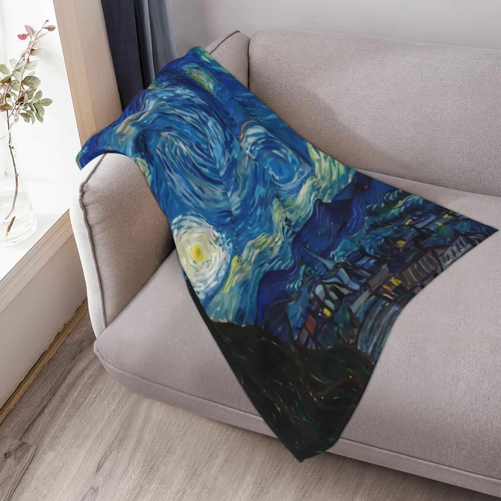 Manta de Franela The Starry Night de Van Gogh Súper Suave y - Imagen 10