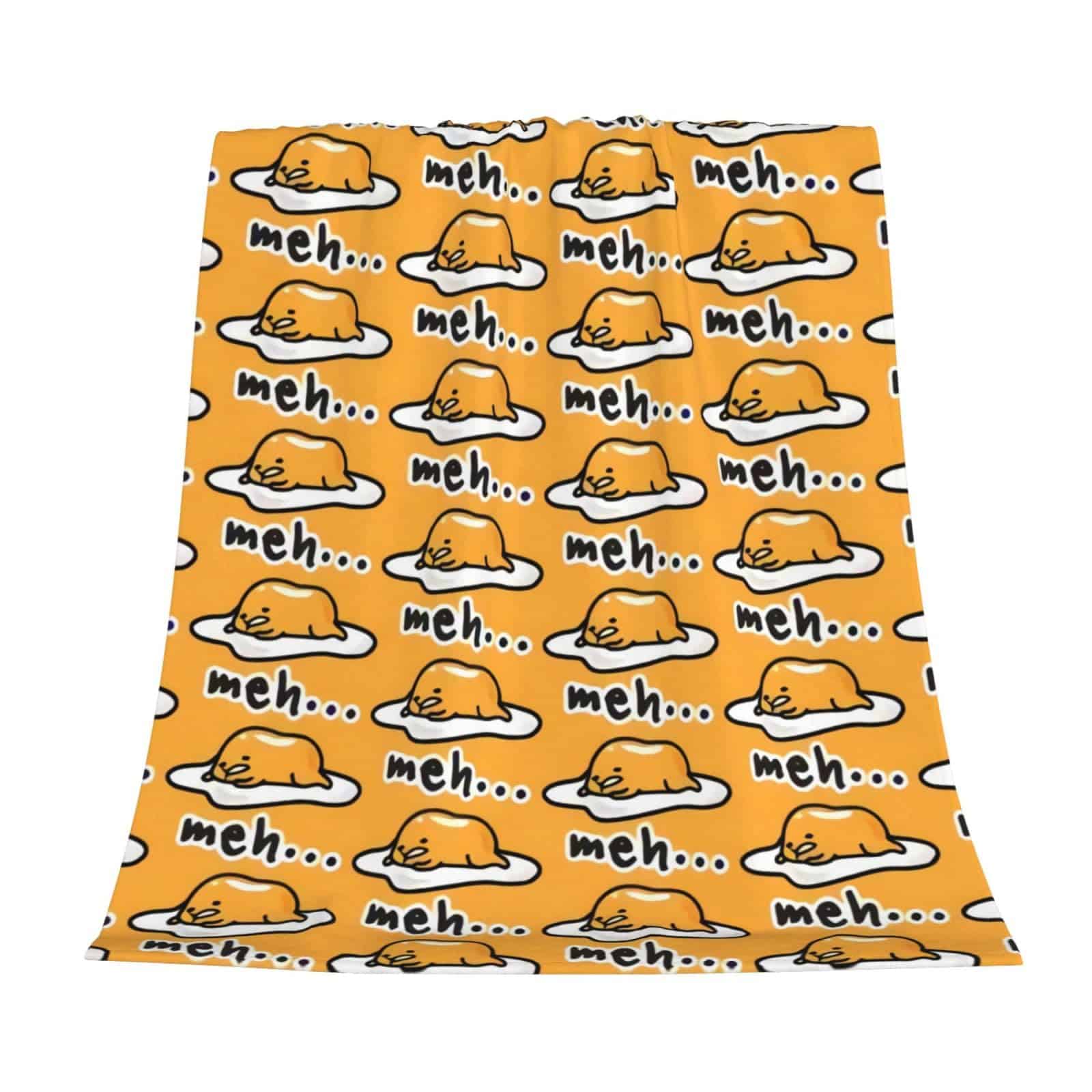 Manta de Felpa Gudetama Súper Suave Cobija Acolchada