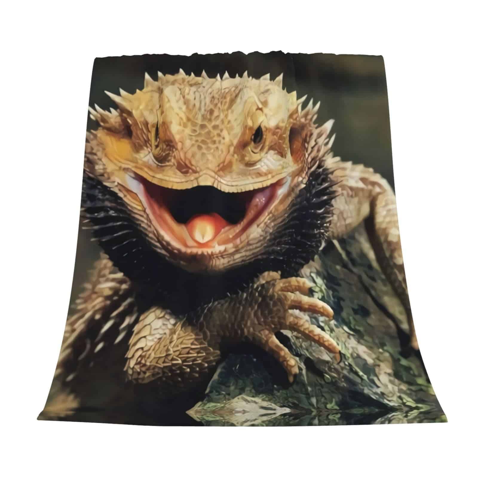 Manta de Tiro de Lana de Dragones Barbudos Súper Suave de