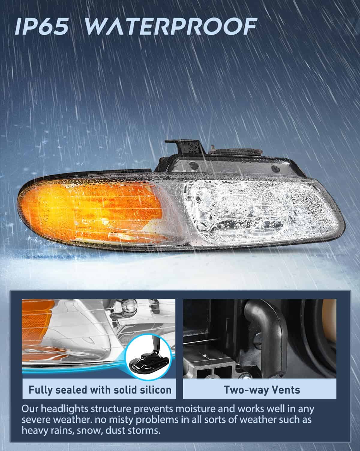 Nilight Conjunto de Faros Delanteros para Chrysler Town & - Imagen 5