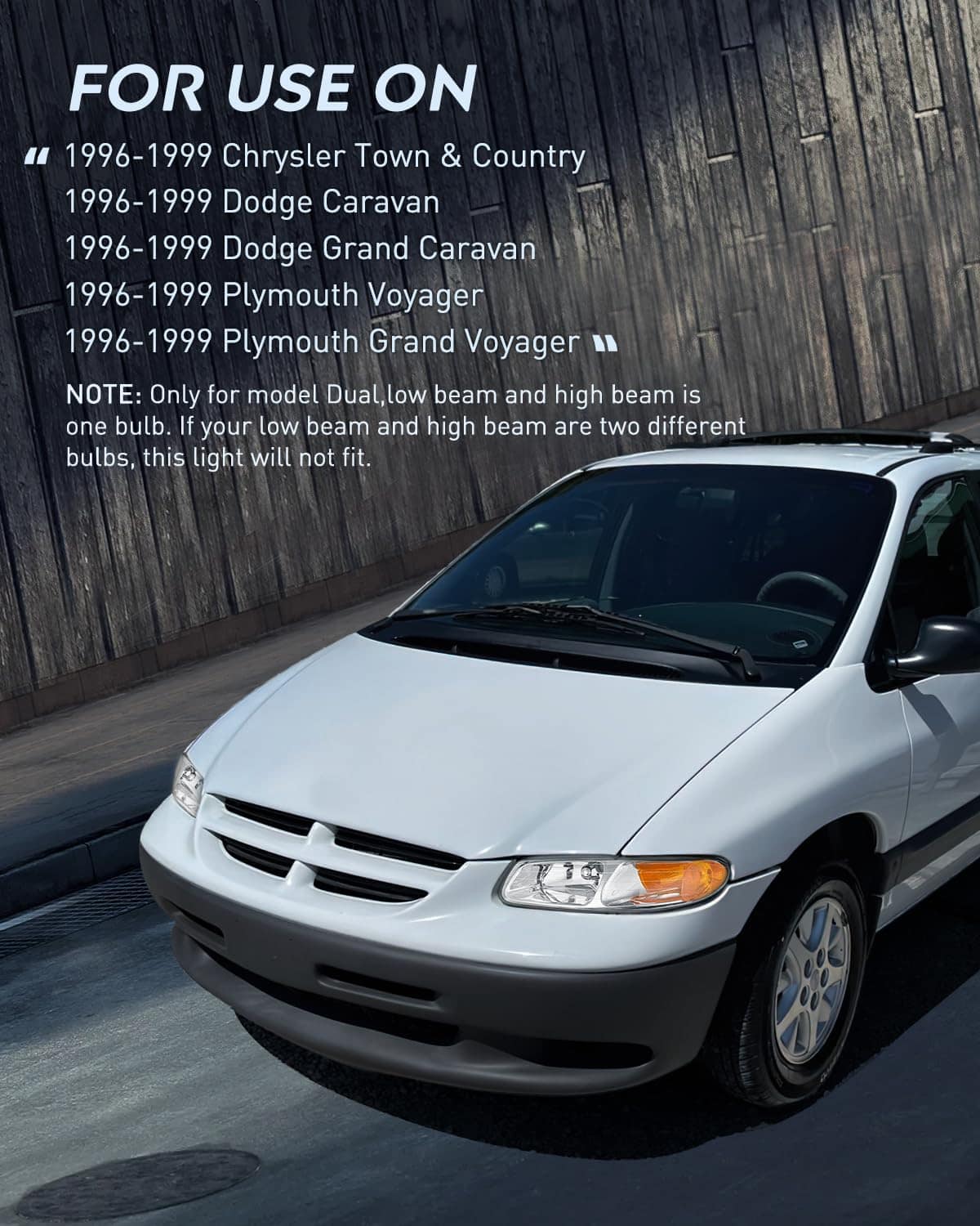 Nilight Conjunto de Faros Delanteros para Chrysler Town & - Imagen 9