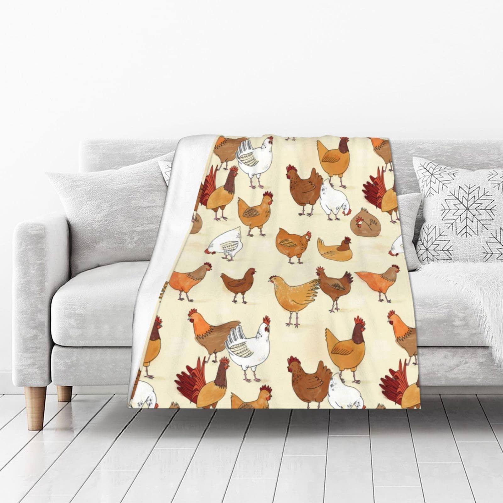 Manta de Felpa de Pollo Suave Tiro Super Suave de Franela - Imagen 3