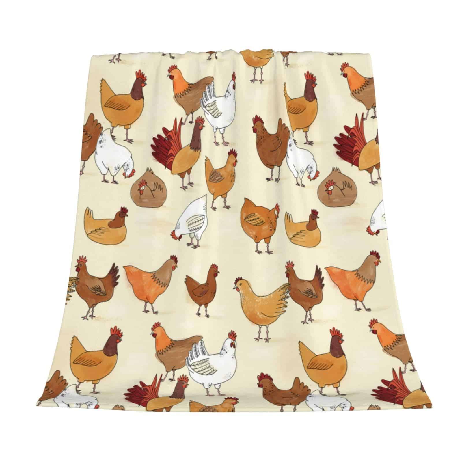 Manta de Felpa de Pollo Suave Tiro Super Suave de Franela