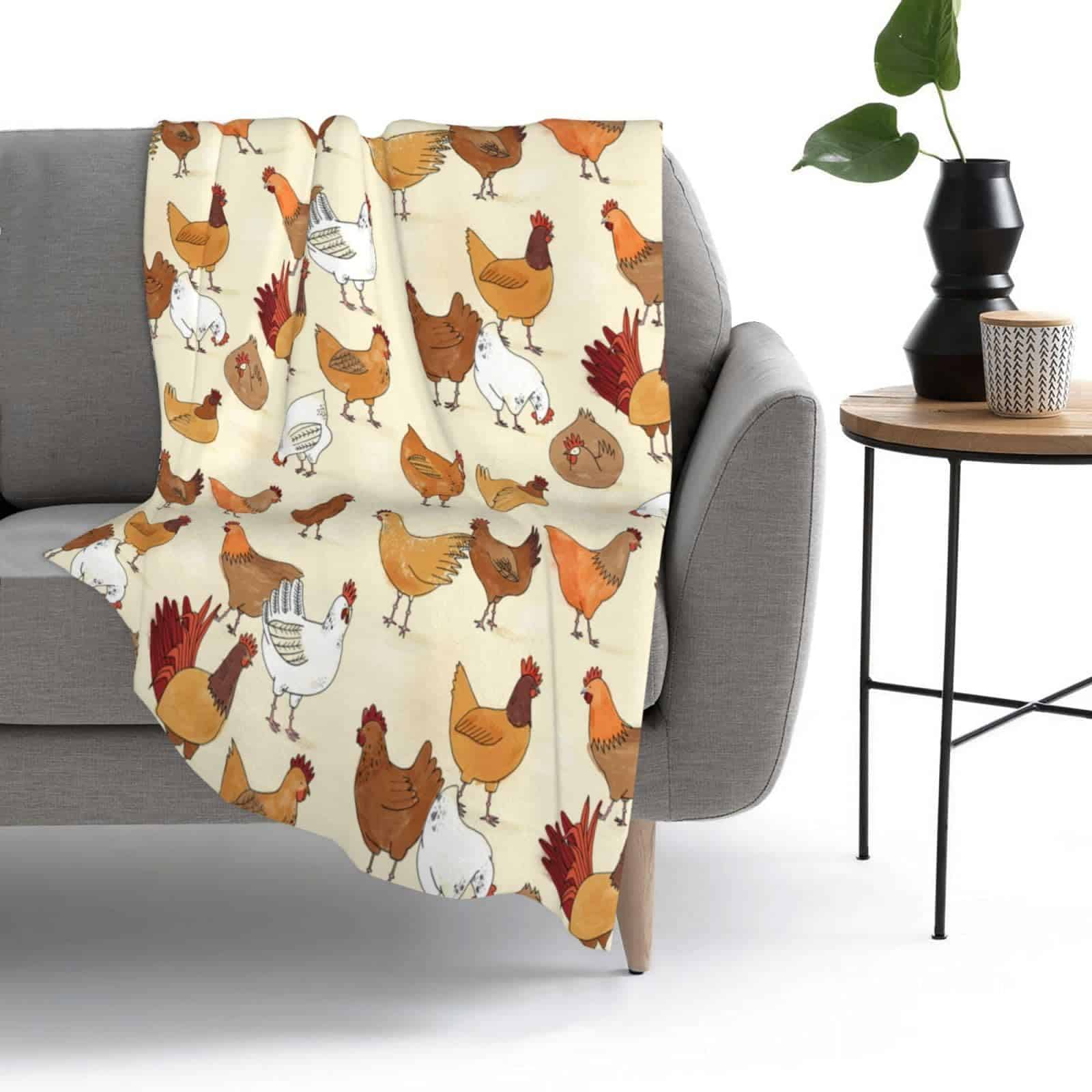 Manta de Felpa de Pollo Suave Tiro Super Suave de Franela - Imagen 9