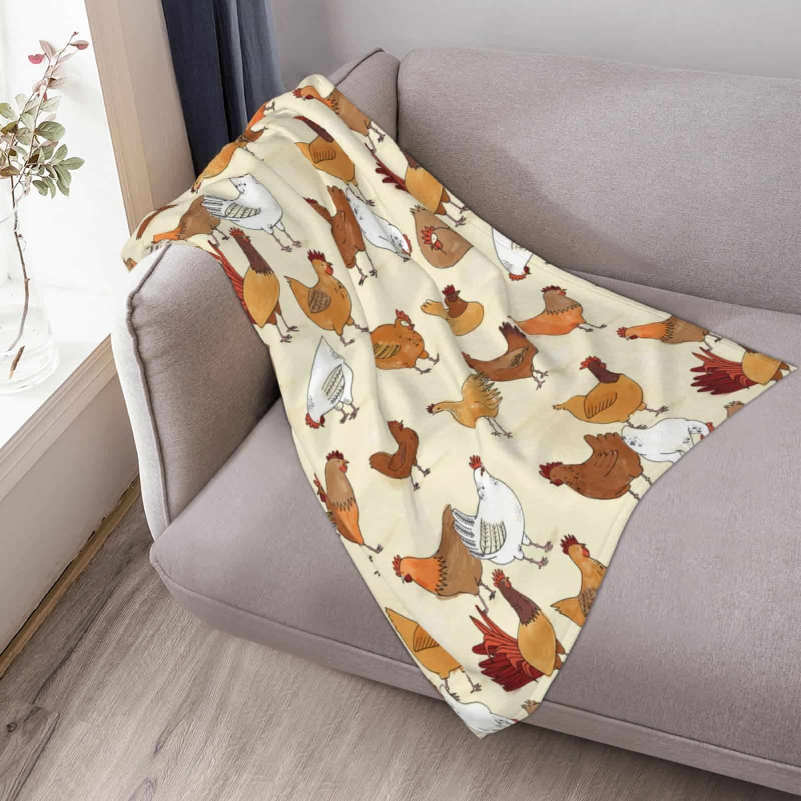 Manta de Felpa de Pollo Suave Tiro Super Suave de Franela - Imagen 10