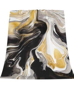 Manta de Franela Suave con Estampado Abstracto de Tinta