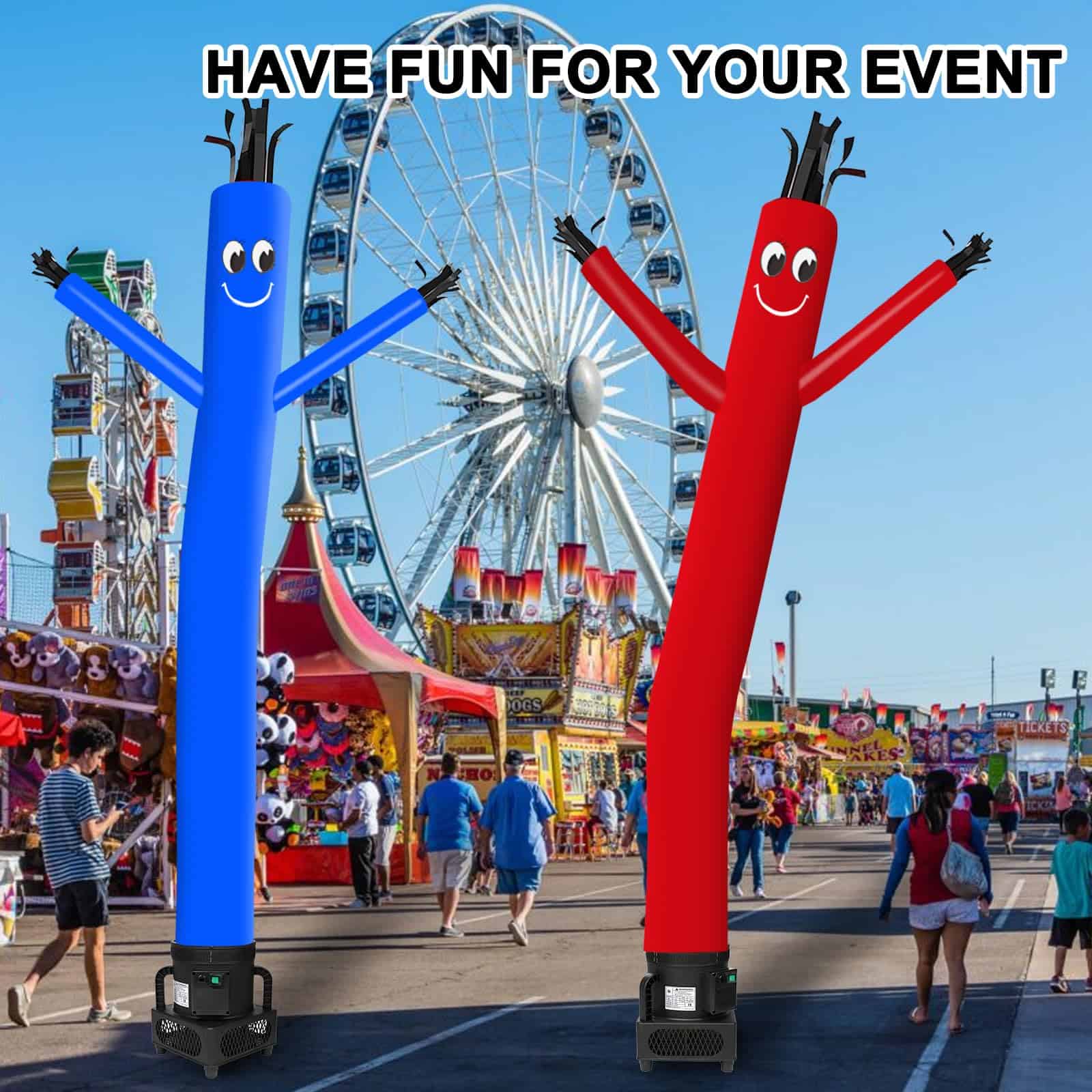 MOUNTO 6FT Bailarín de Tubo Inflable con Soplador de 1/3hp - Imagen 9