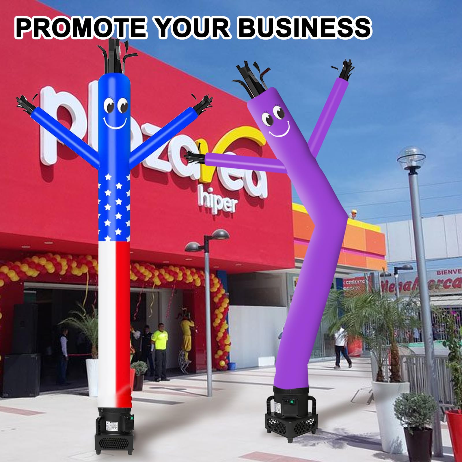 MOUNTO 6FT Fly Puppet Dancer con 1/3hp Blower -Bandera de EE - Imagen 7