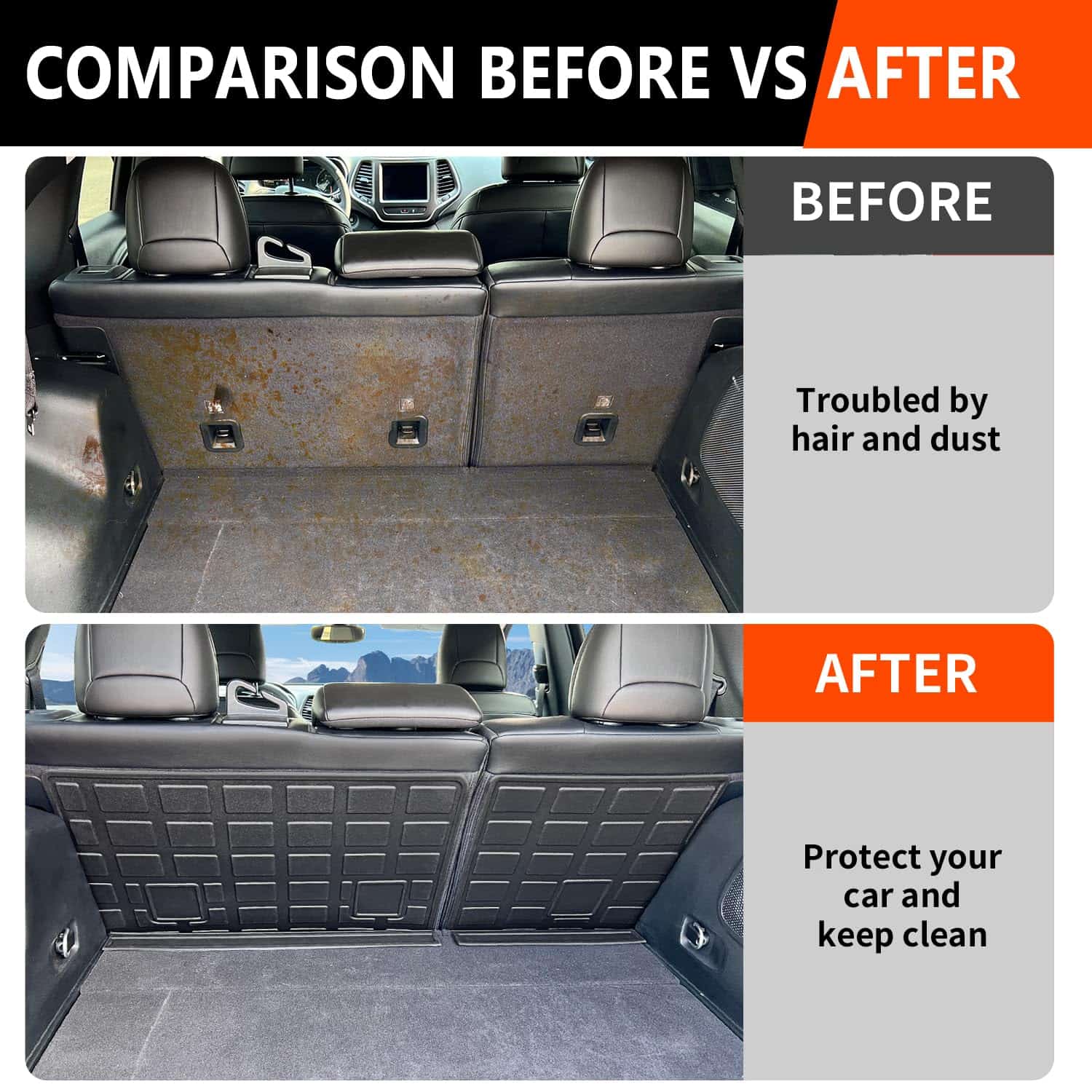 powoq Protector de Respaldo Trasero Compatible con Jeep - Imagen 4