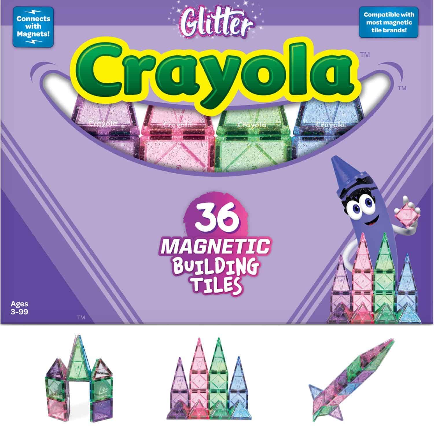 Set de Bloques Magnéticos CreateOn Crayola Brillos, Juego