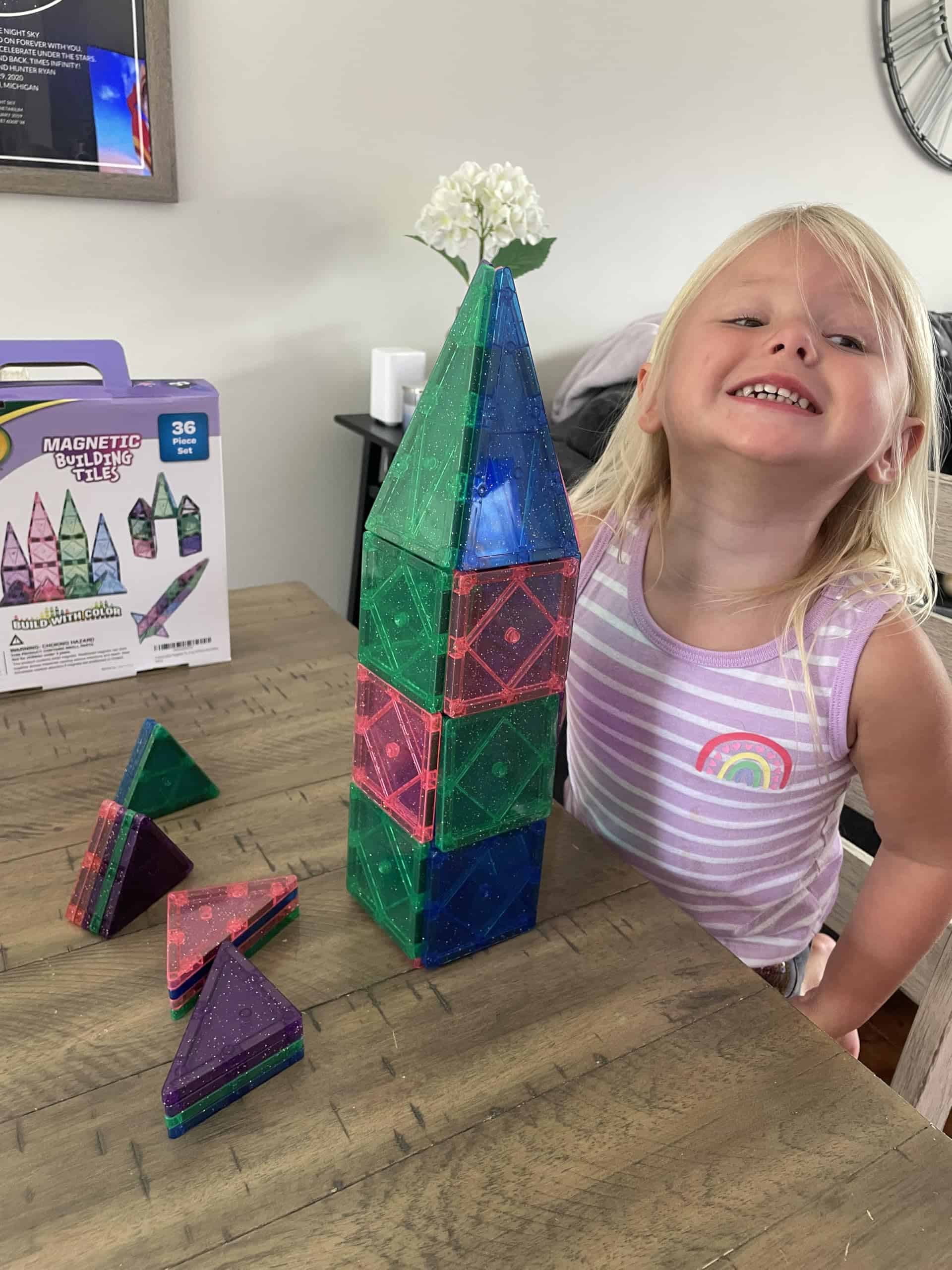 Set de Bloques Magnéticos CreateOn Crayola Brillos, Juego - Imagen 6