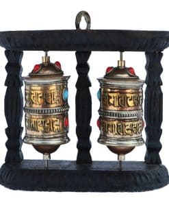 Diseño de Colgante de Pared de Ruleta de Oración Tibetana