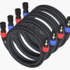 Cables de micrófono XLR BRIDGEE (Paquete de 4 de 16 pies),