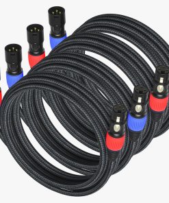 Cables de micrófono XLR BRIDGEE (Paquete de 4 de 16 pies),
