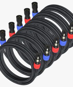 Cables de Micrófono XLR BRIDGEE (Paquete de 6 3ft), Cable