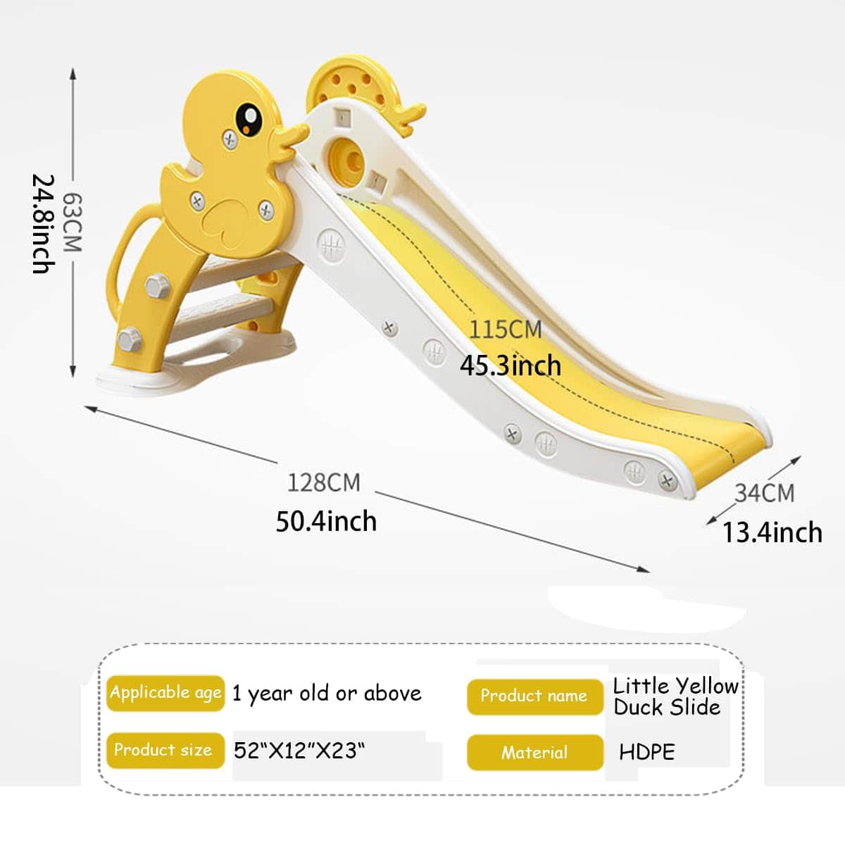 Resbaladilla Creativa Amarilla para Niños PHSSHOP - Una - Imagen 3