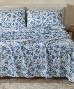 Juego de sábanas de franela Vintage Comfort 100% algodón